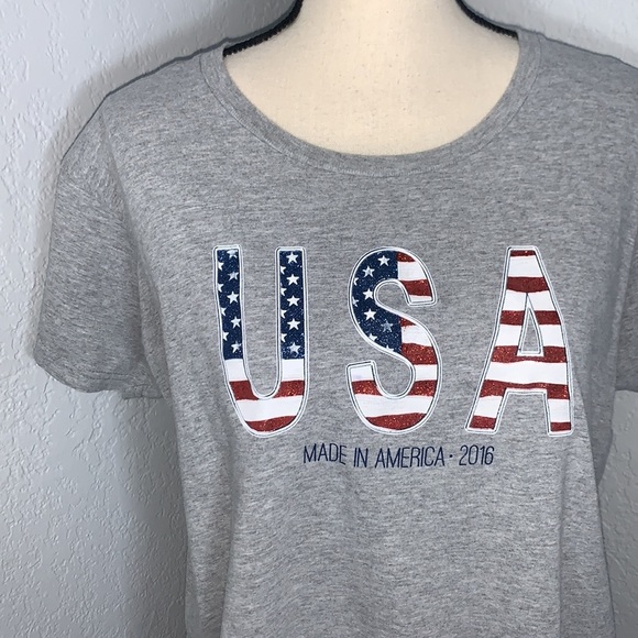 USA Made In America 2016 Gray Short Sleeve T Shirt size Extra Large - Picture 4 of 8